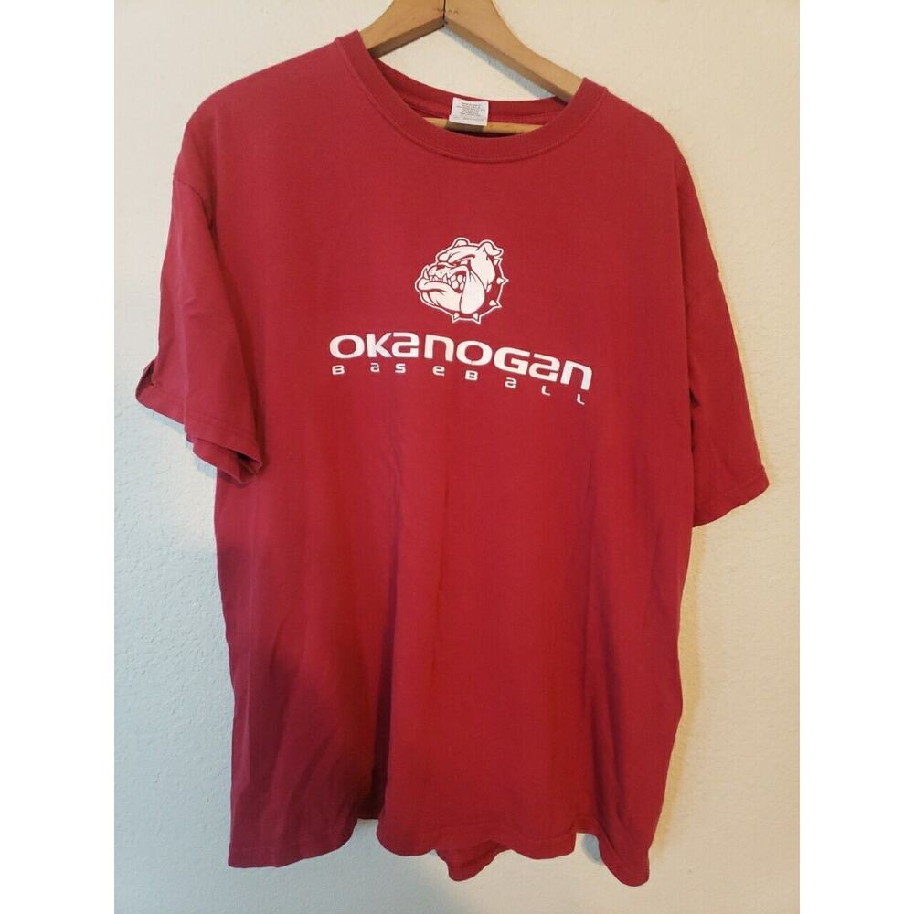 Okanogan baseball High School bulldog Washington T-shirt Red XL